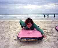 paddling through the sand