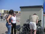 locking up the bikes, Nordwijk, Netherlands